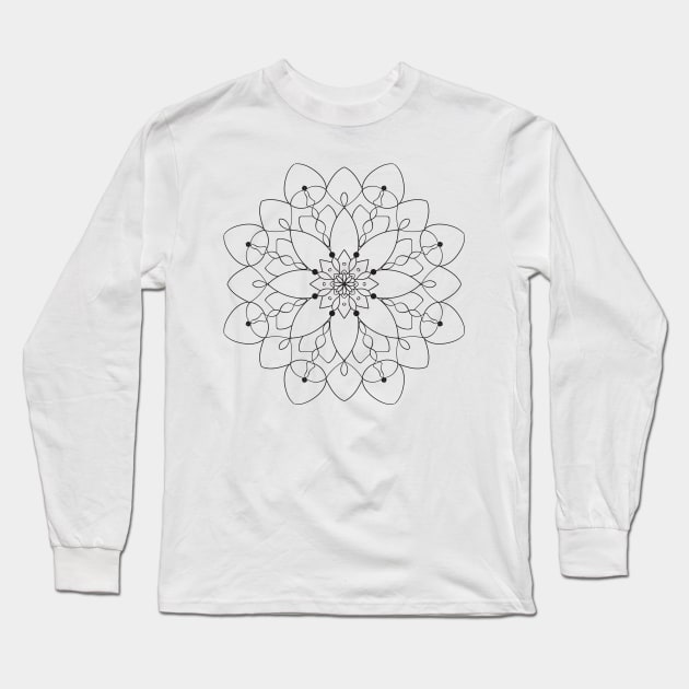 Mandala floral print Long Sleeve T-Shirt by Spinkly